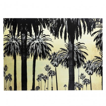 Picture Glass Metallic Palms 120x180cm Kare Design