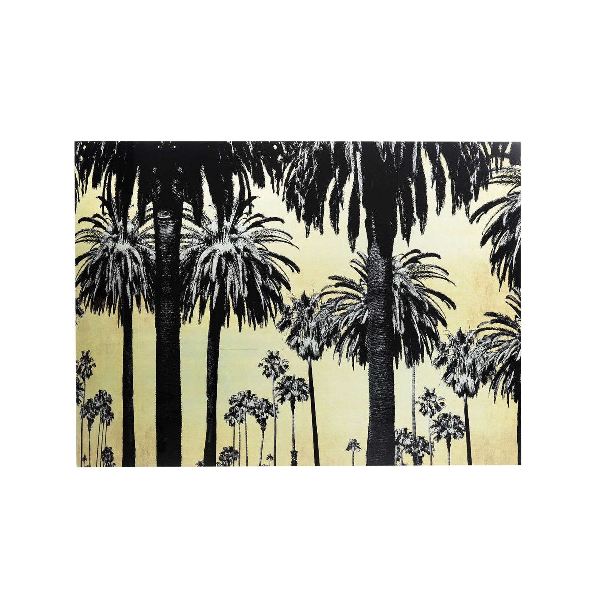 Picture Glass Metallic Palms 120x180cm Kare Design