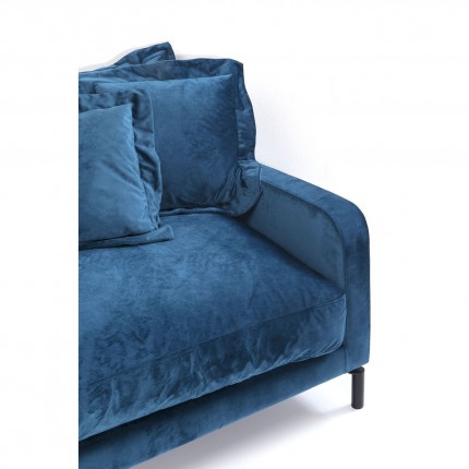 Sofa Lullaby 3-seater velvet blue Kare Design