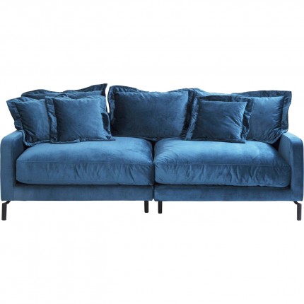 Sofa Lullaby 3-seater velvet blue Kare Design