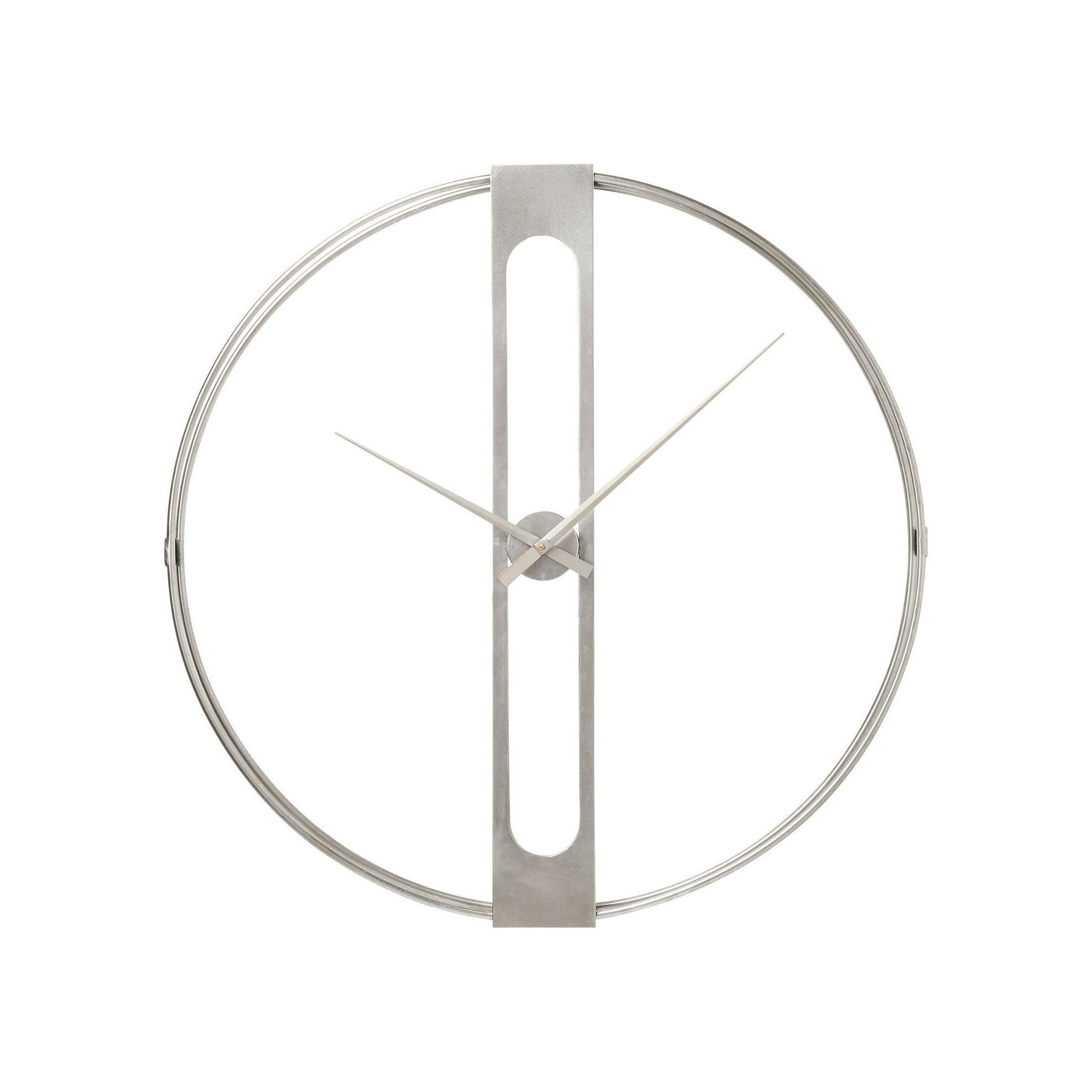 Wall Clock Clip Silver Ø60cm Kare Design