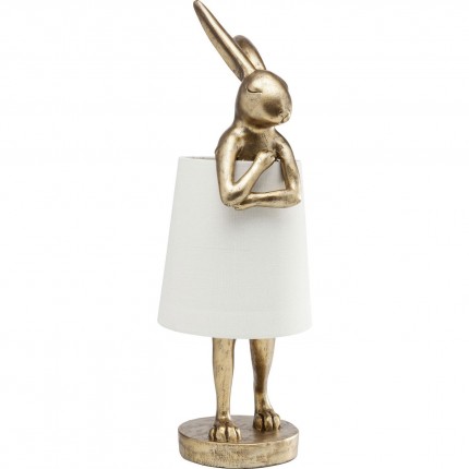 Lampe Animal lapin 68cm dorée et beige Kare Design