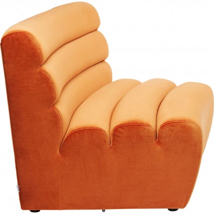 Assise Wave velours orange Kare Design