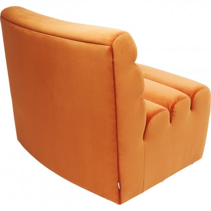 Assise Wave velours orange Kare Design