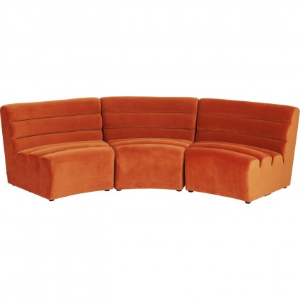 Assise Wave velours orange Kare Design