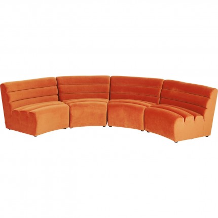 Assise Wave velours orange Kare Design