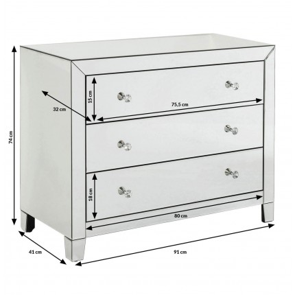 Dresser Luxury 3 Drawers Kare Design