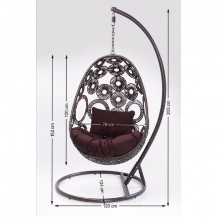 Hanging Chair Ibiza brown Kare Design