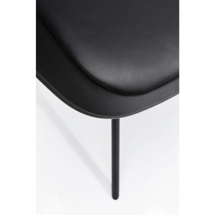 Chaise avec accoudoirs pivotante Bel Air noire Kare Design