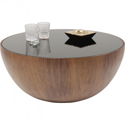 Coffee Table Tear Drops Ø80cm walnut Kare Design