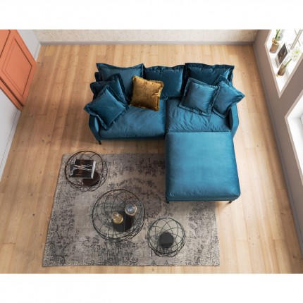 Sofa Lullaby 3-seater velvet blue Kare Design