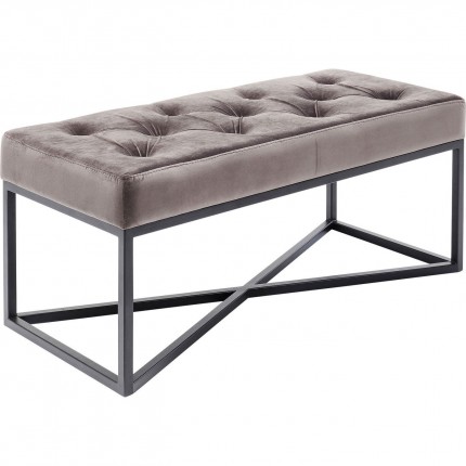 Banc Crossover 90x40cm gris et noir Kare Design