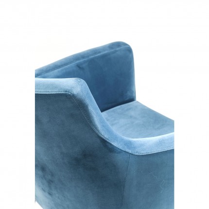 Chair with armrests Mode velvet blue Kare Design