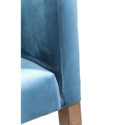 Chair with armrests Mode velvet blue Kare Design