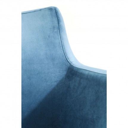 Chair with armrests Mode velvet blue Kare Design