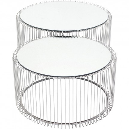 Coffee Table Wire Silver (2/Set) Kare Design