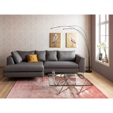 Corner Sofa Black Gianna Velvet Grey Left Kare Design