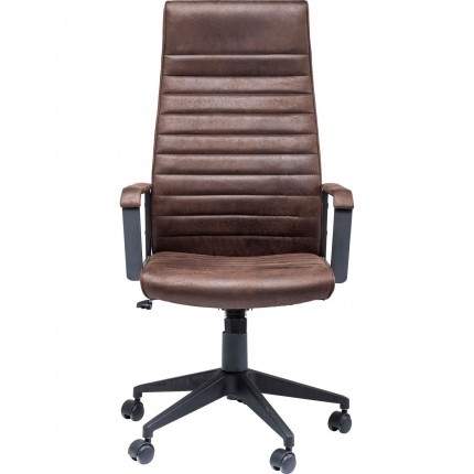 Swivel Office Chair Labora High Brown Kare Design