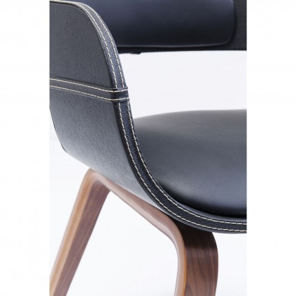 Chair with armrests Costa walnut Kare Design