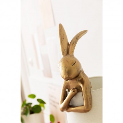 Lampe Animal lapin 68cm dorée et beige Kare Design