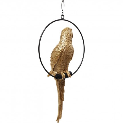 Deco swinging gold parrot Kare Design