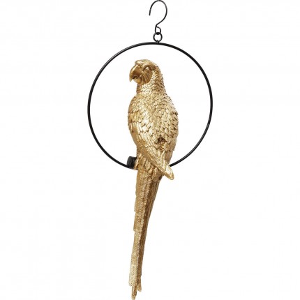 Deco swinging gold parrot Kare Design