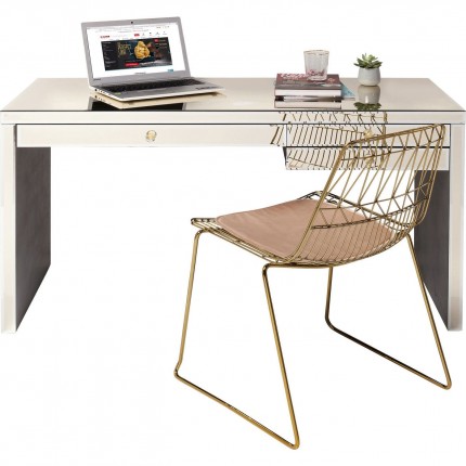 Desk Luxury Champagne 140x60cm Kare Design