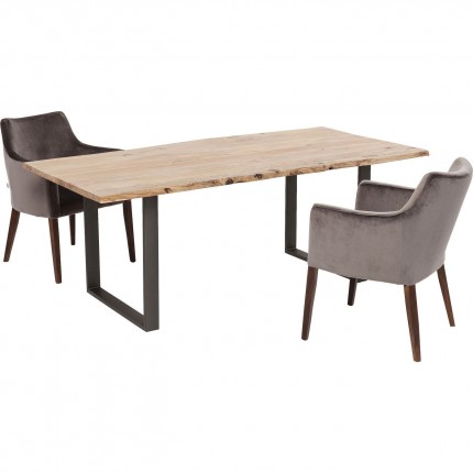 Table Harmony 160x80cm acacia acier Kare Design