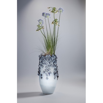 Vase Butterflies Lightblue 50cm Kare Design