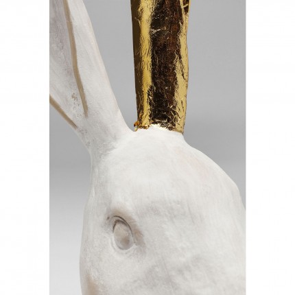 Déco tête de lapin 30cm blanc et doré Kare Design