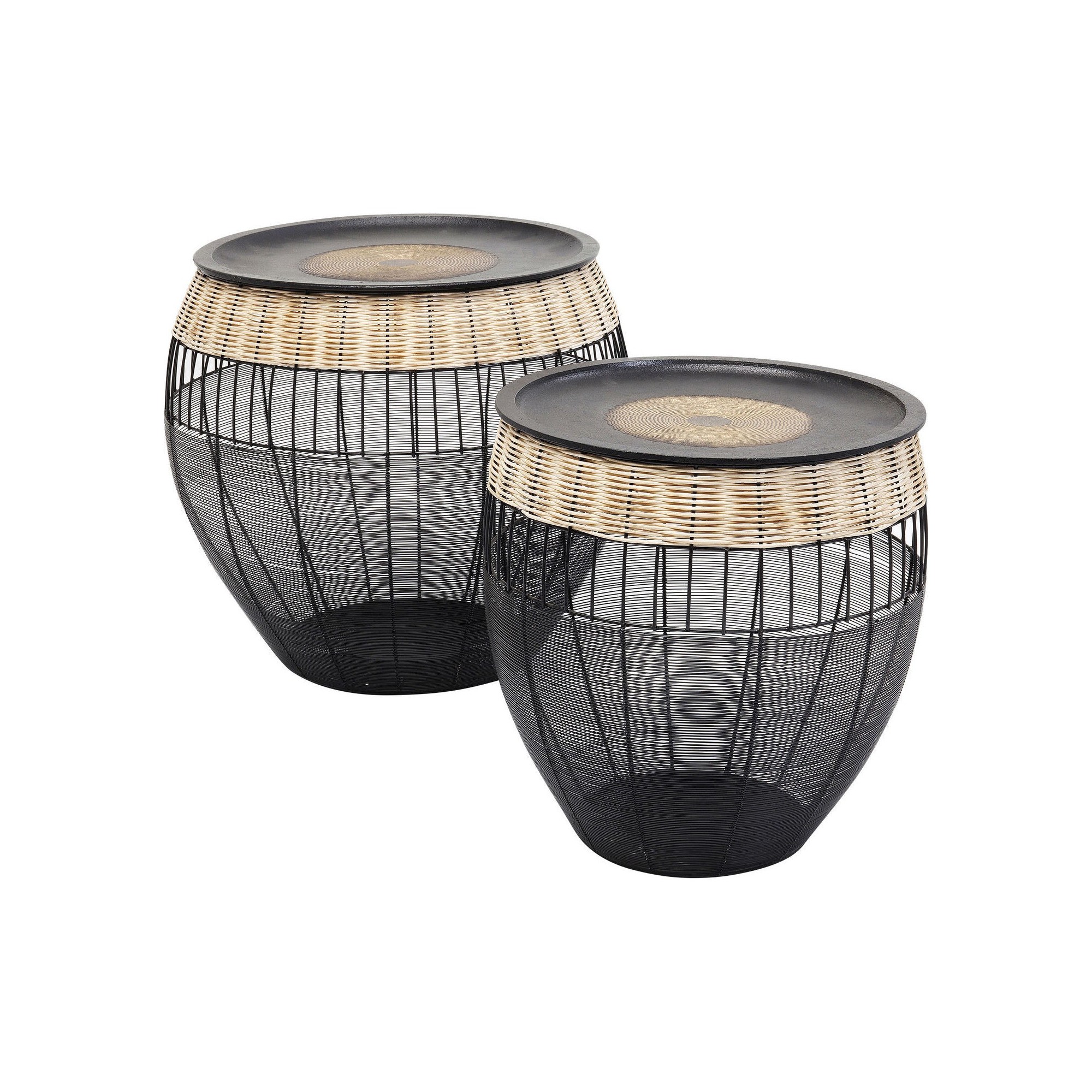 Side Table African Drums (2/Set) Kare Design