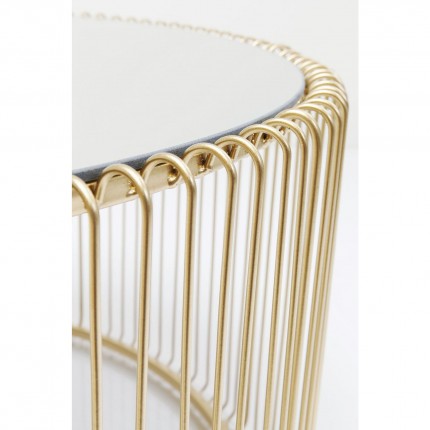 Coffee Table Wire Uno Brass Ø80cm Kare Design