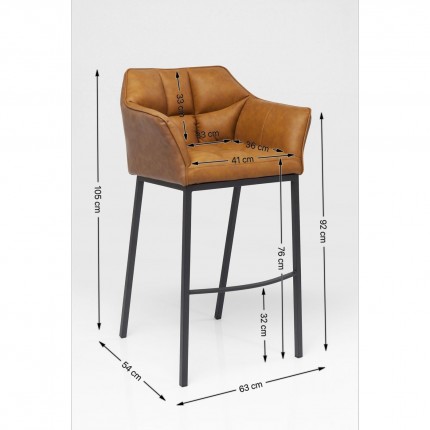 Bar Stool Thinktank Quattro Brown Kare Design