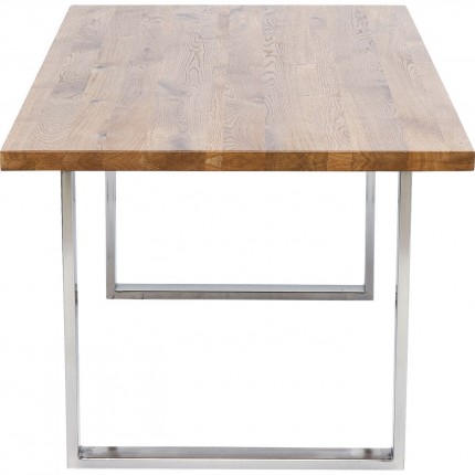 Table Jackie chêne chrome 160x80cm Kare Design