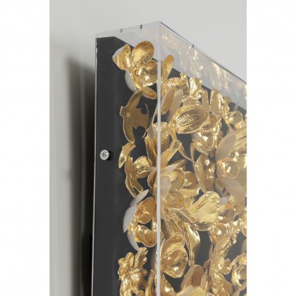 Deco Frame Gold Flower 60x60cm Kare Design