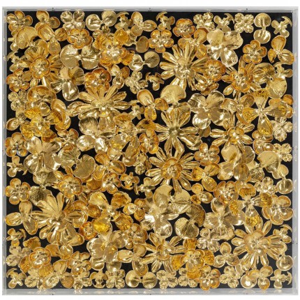 Deco Frame Gold Flower 60x60cm Kare Design