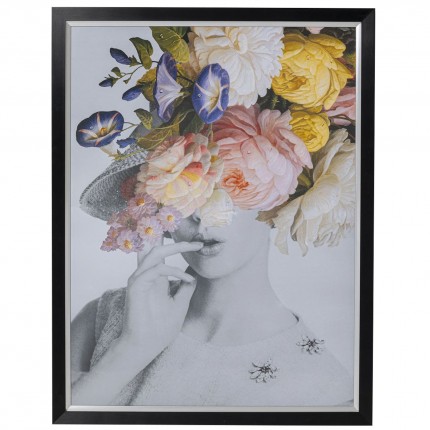 Framed Picture Flower Lady Pastel 152x117cm Kare Design