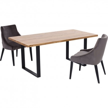 Table Jackie 160x80cm chêne noire Kare Design