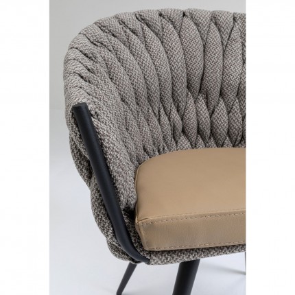 Chair with armrests Knot brown Kare Design