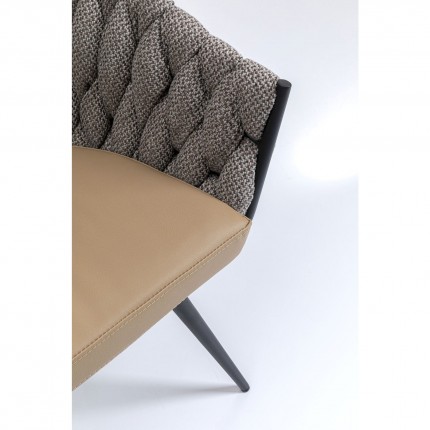 Chair with armrests Knot brown Kare Design