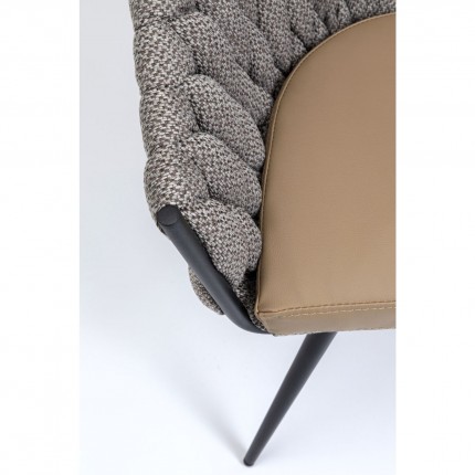 Chair with armrests Knot brown Kare Design