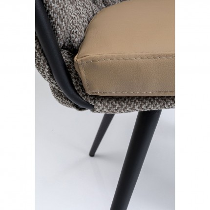 Chair with armrests Knot brown Kare Design