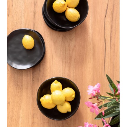 Plate Organic Black Ø26cm (4/Set) Kare Design