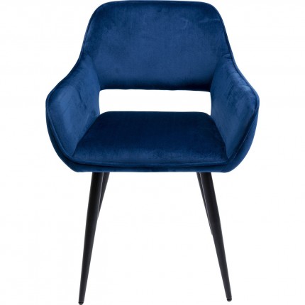 Chair with armrests San Francisco blue Kare Design