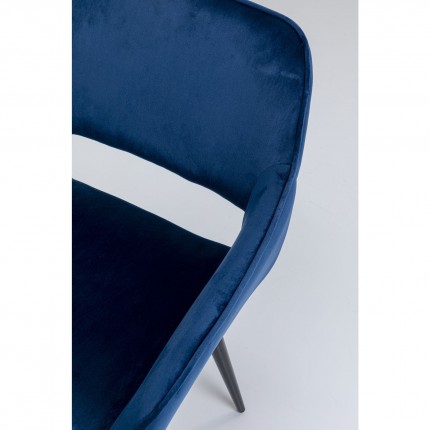 Chair with armrests San Francisco blue Kare Design