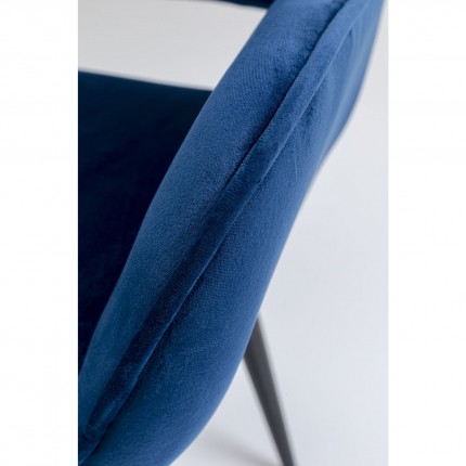 Chair with armrests San Francisco blue Kare Design