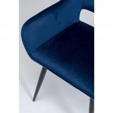 Chair with armrests San Francisco blue Kare Design