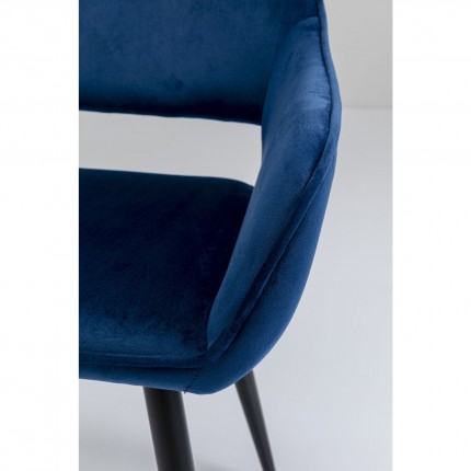 Chair with armrests San Francisco blue Kare Design