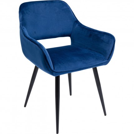 Chair with armrests San Francisco blue Kare Design