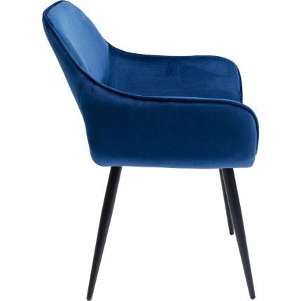 Chair with armrests San Francisco blue Kare Design